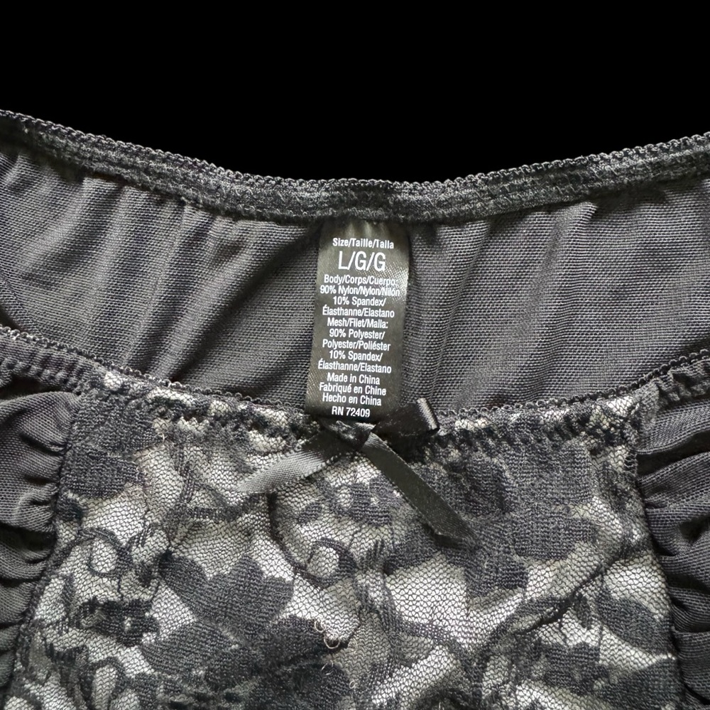 NWOT Sophie B -Women’s Black Bra & Panty Set -Sexy Lace & Leopard -Sizes 34B & L - Picture 11 of 11